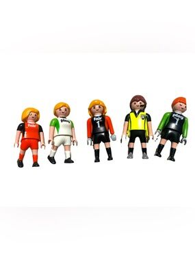 Playmobil Soccer Player Figures Lot Sports Team Referee Toys